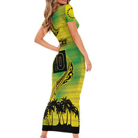 Cook Islands Marathon 2025-Pursuit in Paradise Family Matching Short Sleeve Bodycon Dress and Hawaiian Shirt Special Edition LT03 - Polynesian Pride