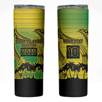 Cook Islands Marathon 2025-Pursuit in Paradise Skinny Tumbler Special Edition LT03 Yellow-Green - Polynesian Pride