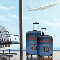 Custom Toa Samoa Rugby Luggage Cover Samoan Warrior Ula Fala Tribal Pattern