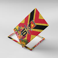 Custom Papua New Guinea Rugby Canvas Wall Art Bird of Paradise and Hibiscus Polynesian Pattern Yellow Color LT03 With Frame Yellow - Polynesian Pride