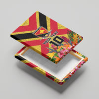 Custom Papua New Guinea Rugby Canvas Wall Art Bird of Paradise and Hibiscus Polynesian Pattern Yellow Color LT03 - Polynesian Pride