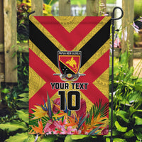 Custom Papua New Guinea Rugby Garden Flag Bird of Paradise and Hibiscus Polynesian Pattern Yellow Color LT03 Garden Flag Yellow - Polynesian Pride