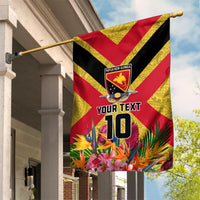 Custom Papua New Guinea Rugby Garden Flag Bird of Paradise and Hibiscus Polynesian Pattern Yellow Color LT03 House Flag Yellow - Polynesian Pride