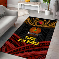 Papua New Guinea Bird-of-Paradise Area Rug Coat of Arms and Tribal Patterns LT03 - Polynesian Pride