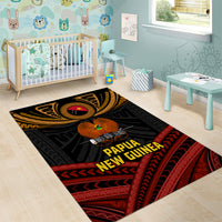 Papua New Guinea Bird-of-Paradise Area Rug Coat of Arms and Tribal Patterns LT03 - Polynesian Pride