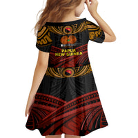 Papua New Guinea Bird-of-Paradise Family Matching Long Sleeve Bodycon Dress and Hawaiian Shirt Coat of Arms and Tribal Patterns LT03 - Polynesian Pride