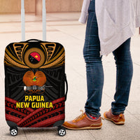 Papua New Guinea Bird-of-Paradise Luggage Cover Coat of Arms and Tribal Patterns LT03 Black - Polynesian Pride