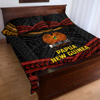 Papua New Guinea Bird-of-Paradise Quilt Bed Set Coat of Arms and Tribal Patterns LT03 - Polynesian Pride