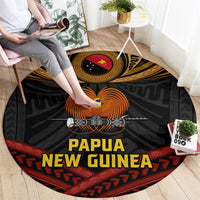 Papua New Guinea Bird-of-Paradise Round Carpet Coat of Arms and Tribal Patterns LT03 - Polynesian Pride