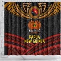 Papua New Guinea Bird-of-Paradise Shower Curtain Coat of Arms and Tribal Patterns LT03 - Polynesian Pride