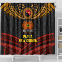 Papua New Guinea Bird-of-Paradise Shower Curtain Coat of Arms and Tribal Patterns LT03 - Polynesian Pride