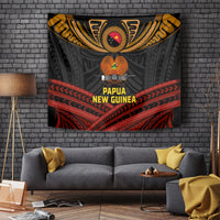 Papua New Guinea Bird-of-Paradise Tapestry Coat of Arms and Tribal Patterns LT03 - Polynesian Pride