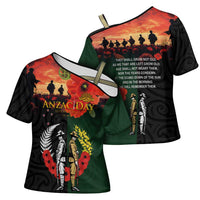 New Zealand and Australia ANZAC Day Cross Shoulder Shirt Lest We Forget Indigenous and Maori Pattern