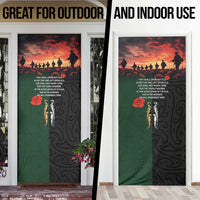 New Zealand and Australia ANZAC Day Door Cover Lest We Forget Indigenous and Maori Pattern
