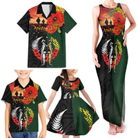 New Zealand and Australia ANZAC Day Family Matching Tank Maxi Dress and Hawaiian Shirt Lest We Forget Indigenous and Maori Pattern LT03 - Polynesian Pride