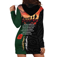 New Zealand and Australia ANZAC Day Hoodie Dress Lest We Forget Indigenous and Maori Pattern LT03 - Polynesian Pride