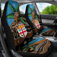 Fiji and Australia Car Seat Cover Fijian and Aboriginal mix Culture LT03 - Polynesian Pride