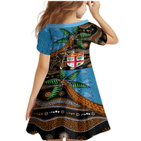 Fiji and Australia Family Matching Mermaid Dress and Hawaiian Shirt Fijian and Aboriginal mix Culture LT03 - Polynesian Pride