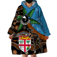 Fiji and Australia Wearable Blanket Hoodie Fijian and Aboriginal mix Culture LT03 - Polynesian Pride
