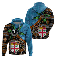 Fiji and Australia Zip Hoodie Fijian and Aboriginal mix Culture LT03 - Polynesian Pride