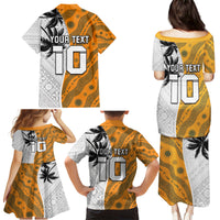 Custom Fiji and Australia Rugby Family Matching Puletasi and Hawaiian Shirt Tapa Mix Aboriginal Pattern Half Style LT03 - Polynesian Pride