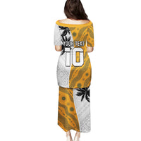 Custom Fiji and Australia Rugby Family Matching Puletasi and Hawaiian Shirt Tapa Mix Aboriginal Pattern Half Style LT03 - Polynesian Pride
