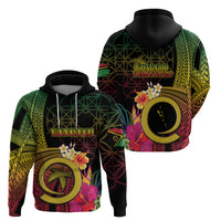 Vanuatu Independence Day Zip Hoodie Sand Drawing Melanesian Vibes