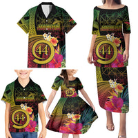 Vanuatu Selebretem 44th Indipendens Dei Family Matching Puletasi and Hawaiian Shirt Sand Drawing Melanesian Vibes LT03 - Polynesian Pride