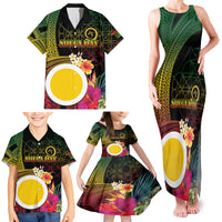 Vanuatu Shefa Day Family Matching Tank Maxi Dress and Hawaiian Shirt Sand Drawing Melanesian LT03 - Polynesian Pride