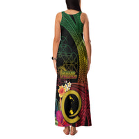 Vanuatu Shefa Day Family Matching Tank Maxi Dress and Hawaiian Shirt Sand Drawing Melanesian LT03 - Polynesian Pride
