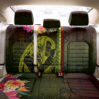 Hawaiian Reggae Music Back Car Seat Cover Jamaica Singer Tribal Polynesian and Hibiscus LT03 - Polynesian Pride