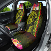Hawaiian Reggae Music Car Seat Cover Jamaica Singer Tribal Polynesian and Hibiscus LT03 - Polynesian Pride