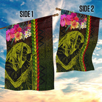 Hawaiian Reggae Music Garden Flag Jamaica Singer Tribal Polynesian and Hibiscus LT03 - Polynesian Pride