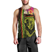 Hawaiian Reggae Music Men Tank Top Jamaica Singer Tribal Polynesian and Hibiscus LT03 - Polynesian Pride