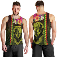 Hawaiian Reggae Music Men Tank Top Jamaica Singer Tribal Polynesian and Hibiscus LT03 - Polynesian Pride