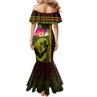 Hawaiian Reggae Music Mermaid Dress Jamaica Singer Tribal Polynesian and Hibiscus LT03 - Polynesian Pride