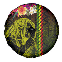 Hawaiian Reggae Music Spare Tire Cover Jamaica Singer Tribal Polynesian and Hibiscus LT03 - Polynesian Pride