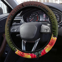 Hawaiian Reggae Music Steering Wheel Cover Jamaica Singer Tribal Polynesian and Hibiscus LT03 - Polynesian Pride
