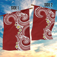 Aloha Polynesian Plumeria Flower Garden Flag Red Color