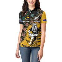 Custom New Zealand and Australia Rugby Women Polo Shirt Maori Warrior With Aboriginal Version LT03 - Polynesian Pride