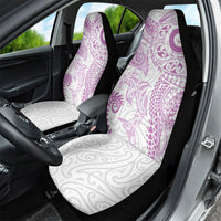 Aotearoa Maori Sea Animals Tribal Car Seat Cover Manta Ray and Shark Moko Pattern Pink Color LT03 - Polynesian Pride