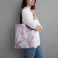 Aotearoa Maori Sea Animals Tribal Tote Bag Manta Ray and Shark Moko Pattern Pink Color LT03 - Polynesian Pride