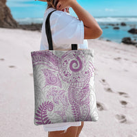 Aotearoa Maori Sea Animals Tribal Tote Bag Manta Ray and Shark Moko Pattern Pink Color LT03 - Polynesian Pride