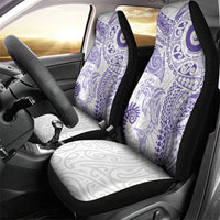 Aotearoa Maori Sea Animals Tribal Car Seat Cover Manta Ray and Shark Moko Pattern Purple Color LT03 - Polynesian Pride