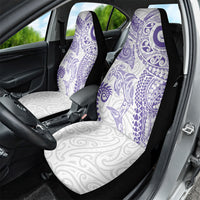 Aotearoa Maori Sea Animals Tribal Car Seat Cover Manta Ray and Shark Moko Pattern Purple Color LT03 - Polynesian Pride