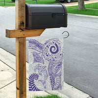 Aotearoa Maori Sea Animals Tribal Garden Flag Manta Ray and Shark Moko Pattern Purple Color LT03 - Polynesian Pride