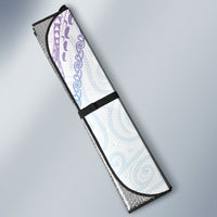 Aotearoa Maori Sea Animals Tribal Auto Sun Shade Manta Ray and Shark Moko Pattern Sweet Pastel
