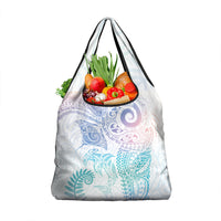 Aotearoa Maori Sea Animals Tribal Grocery Bag Manta Ray and Shark Moko Pattern Sweet Pastel LT03 1-pack One Size Multicolor - Polynesian Pride