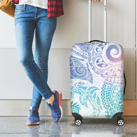 Aotearoa Maori Sea Animals Tribal Luggage Cover Manta Ray and Shark Moko Pattern Sweet Pastel LT03 - Polynesian Pride
