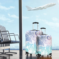 Aotearoa Maori Sea Animals Tribal Luggage Cover Manta Ray and Shark Moko Pattern Sweet Pastel LT03 - Polynesian Pride